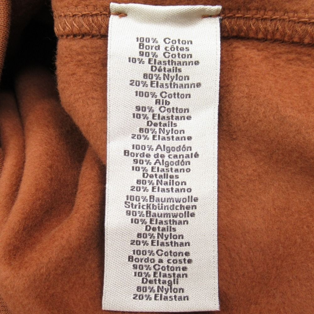 Hermes Run Hline Sweatshirt Shirt Brushed Lining Top Side Line M Brown
