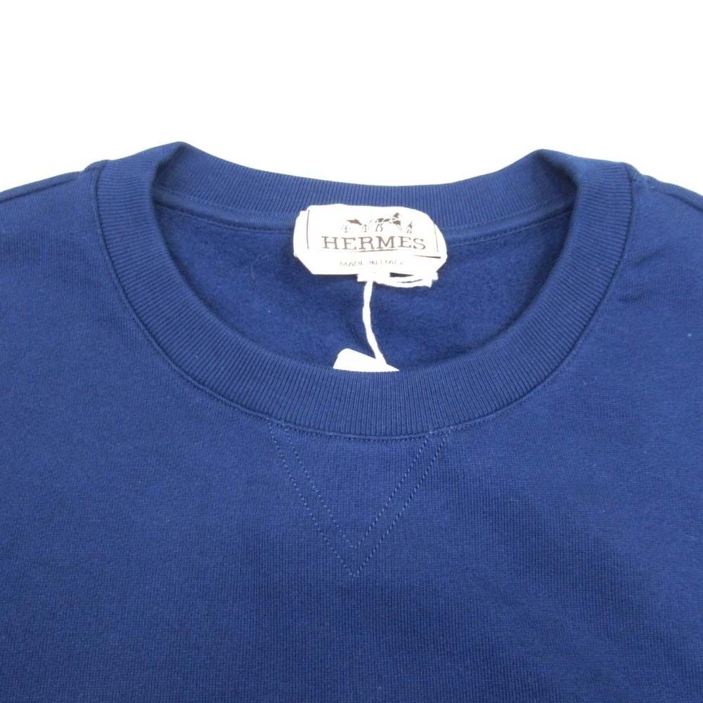 Hermes Chevaux an Symmetry Sweatshirt Shirt Brushed Lining Sheep Leather Trim M