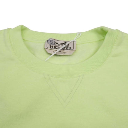 Hermes Chevaux an Symmetry Sweatshirt Shirt Brushed Lining Sheep Leather Trim