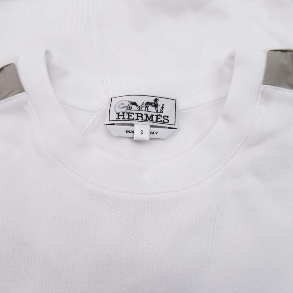 Hermes Run Hline Sweatshirt Shirt Brushed Lining Top Side Line S White