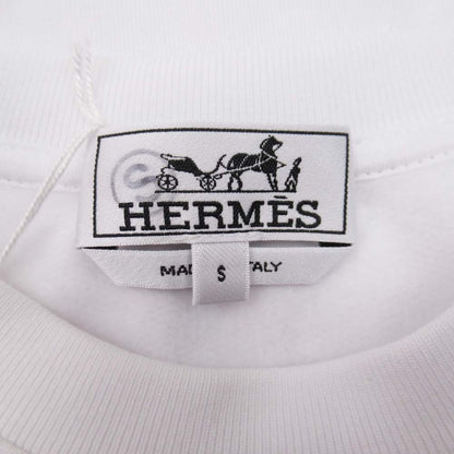 Hermes Run Hline Sweatshirt Shirt Brushed Lining Top Side Line S White