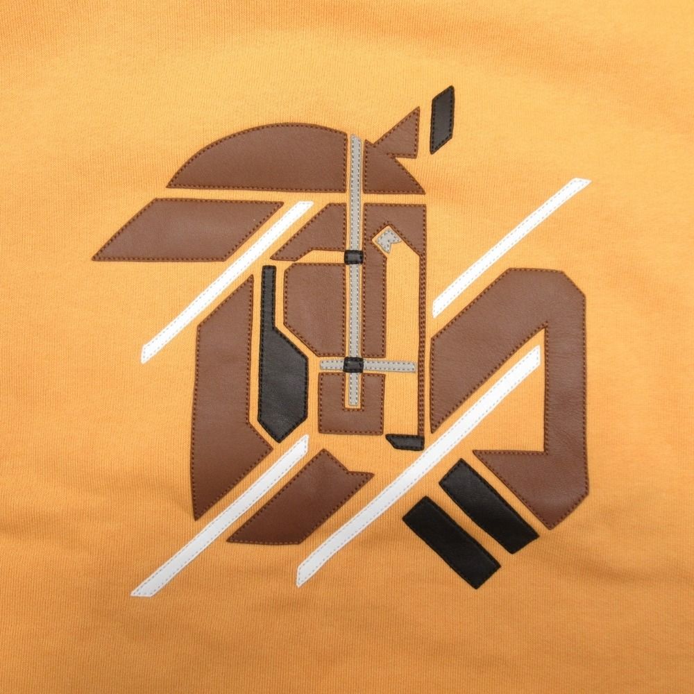 Hermes Chevaux an Symmetry Sweatshirt Shirt Brushed Lining Sheepskin Trim L