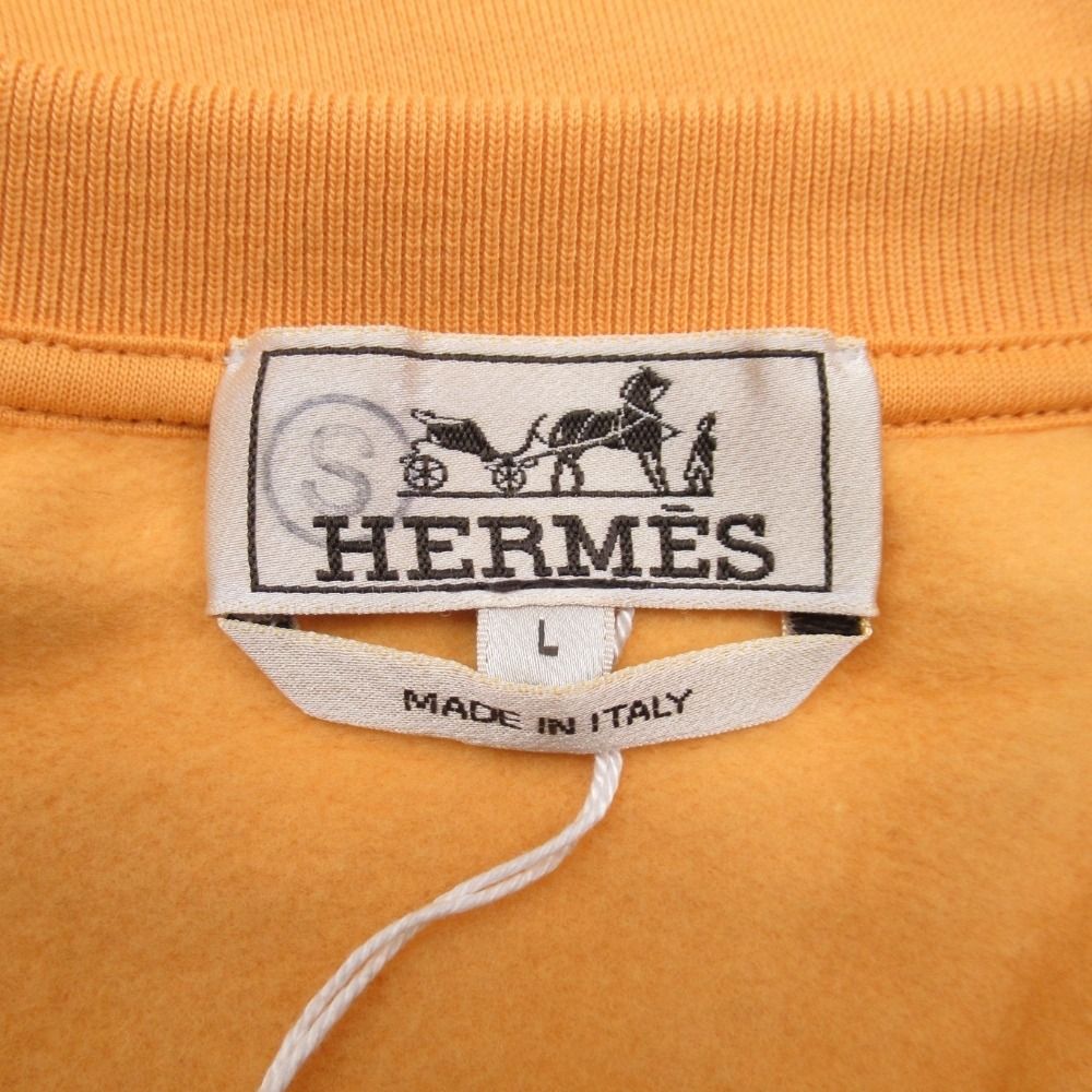 Hermes Chevaux an Symmetry Sweatshirt Shirt Brushed Lining Sheepskin Trim L