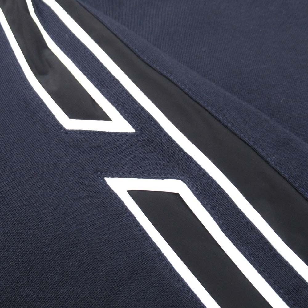 Hermes Run Hline Sweatshirt Shirt Brushed Lining Top Side Line XL Navy