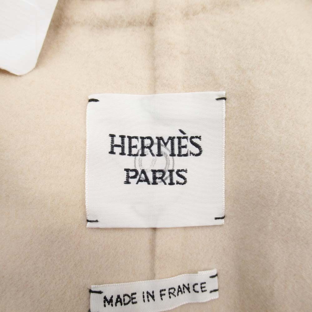 Hermes Cashmere Double Face Wrap Coat Sleeveless Long Gilet Vest 38