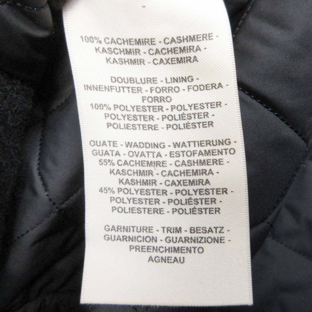 Hermes Cashmere Double Rider Jacket Coat Medall 36 Black