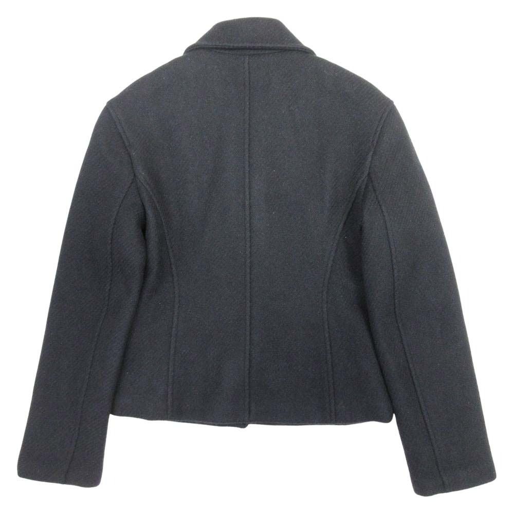 Hermes Cashmere Double Rider Jacket Coat Medall 36 Black