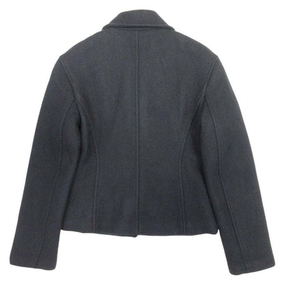 Hermes Cashmere Double Rider Jacket Coat Medall 36 Black