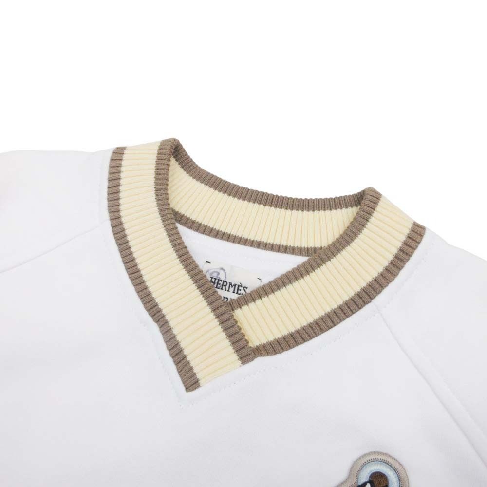 Hermes Figure Artistic Sweatshirt Pullover Fleece 34 White