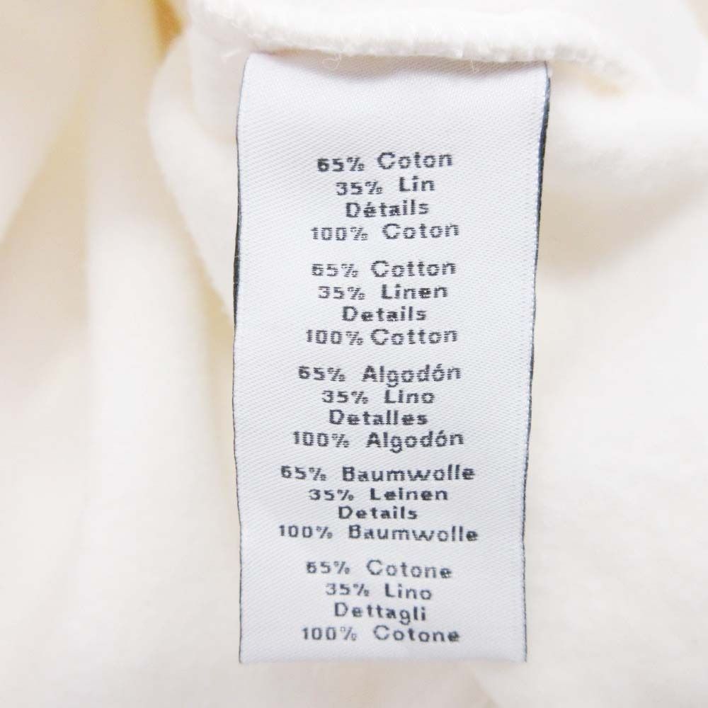 Hermes Switch Cotton Linen Hoodie Sweatshirt Pullover Brushed Lining L White Off