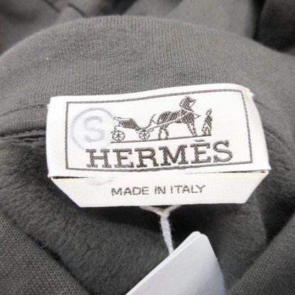 Hermes Etriers Decales Armor de Carre Leather Patch Hoodie Brushed Lining Xxs
