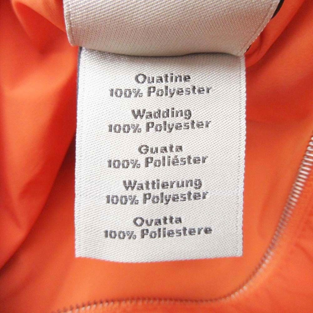 Hermes Hquilted Jacket Outer Padding V-neck Stitch 52 Gray Orange