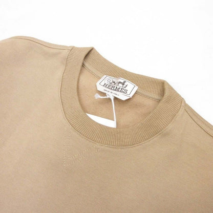 Hermes Front Pocket Sweatshirt Pullover Cashmere Blend Brushed Back M Light