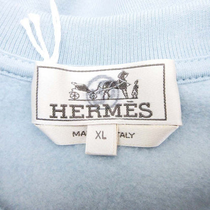 Hermes Run Side Line Sweatshirt Pullover Top Crew Neck Brushed Lining XL Sac