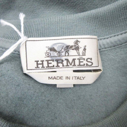 Hermes Run Side Line Sweatshirt Pullover Top Crew Neck Cotton Brushed Back XL