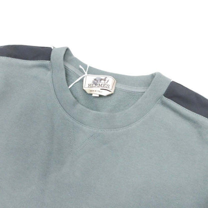 Hermes Run Side Line Sweatshirt Pullover Top Crew Neck Cotton Brushed Back XL