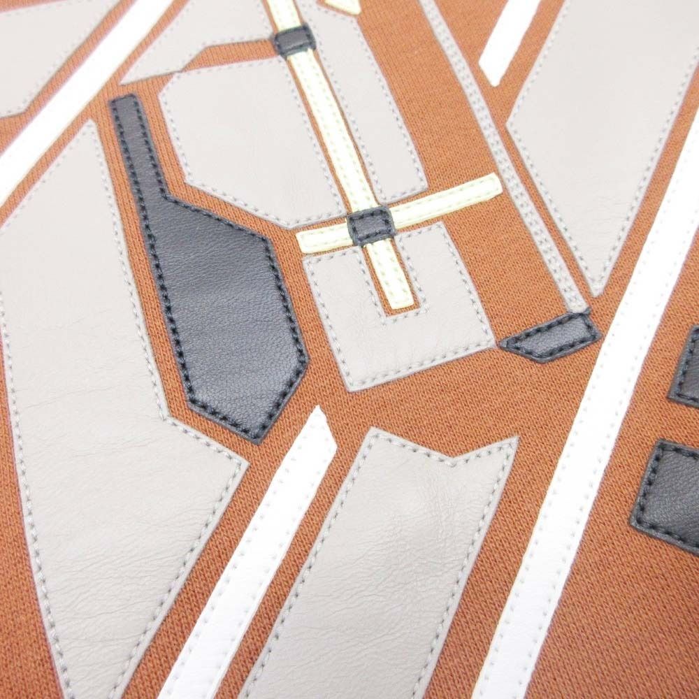 Hermes Chouveau Un Symmetrical Sweatshirt Pullover Top Fleece Lining M Brown