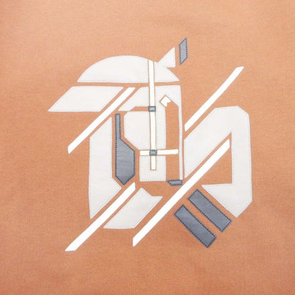 Hermes Chouveau Un Symmetrical Sweatshirt Pullover Top Fleece Lining M Brown