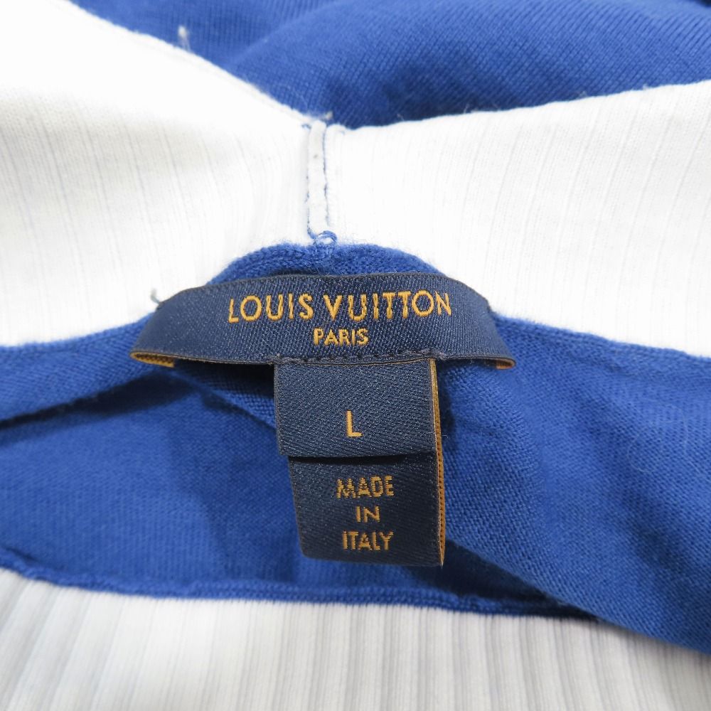 Louis Vuitton Turtleneck Wool Knit Sweater High Neck Monogram Tab Long