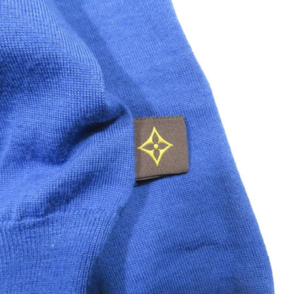 Louis Vuitton Turtleneck Wool Knit Sweater High Neck Monogram Tab Long