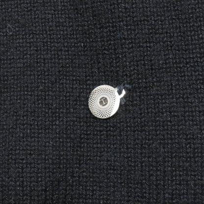 Hermes Cashmere 100% Knit Sweater Logo Charm Asymmetric High Neck Long Sleeve