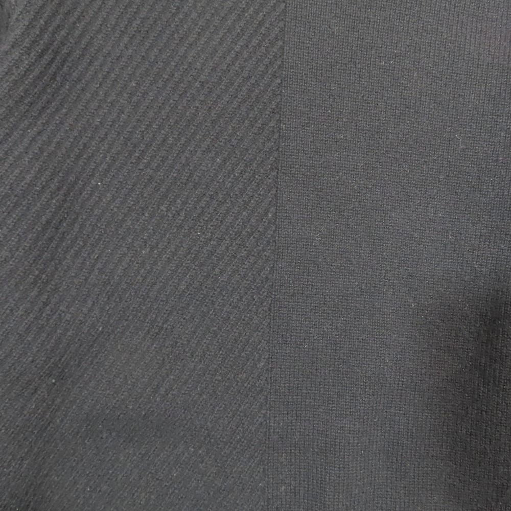 Hermes Cashmere 100% Knit Sweater Logo Charm Asymmetric High Neck Long Sleeve
