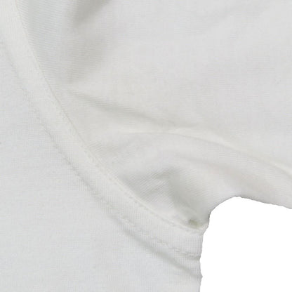 Hermes Herbarium Print Embroidery T-Shirt Short Sleeve Crew Neck Top White Blue