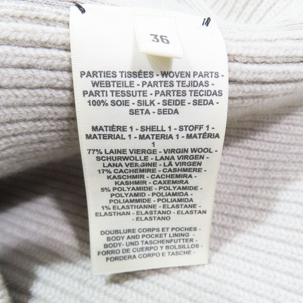 Hermes Twill Rene Cassil Scarf Print Knit Contrast Quilted Long Down Jacket