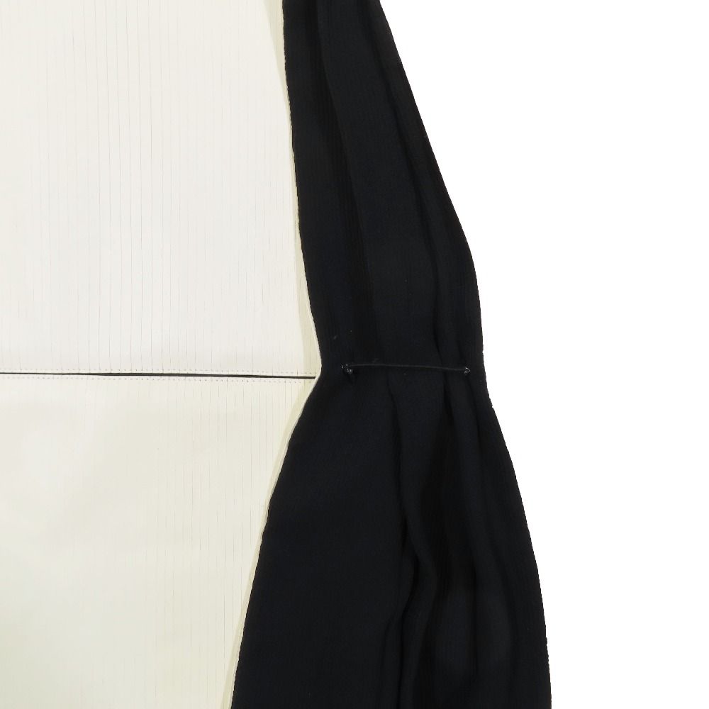 Hermes Lambskin Leather Contrast Sleeveless Dress Knee Length Ivory 34