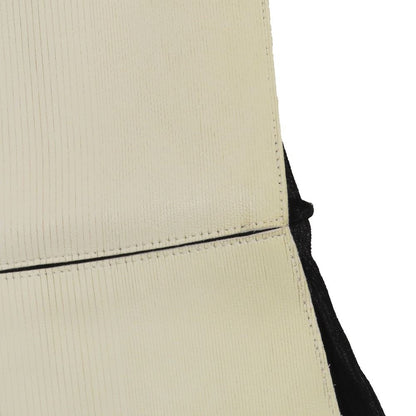 Hermes Lambskin Leather Contrast Sleeveless Dress Knee Length Ivory 34
