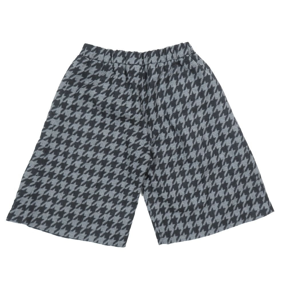 Dior Kids Children's Wide Wool Shorts Houndstooth Black Gray 12
