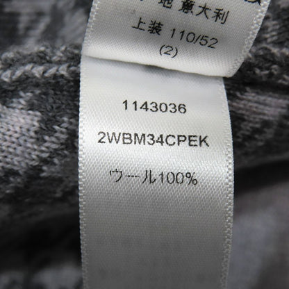 Dior Kids Children's Baby Wool Knit Poncho Cloak Cover Houndstooth Logo Gray T2
