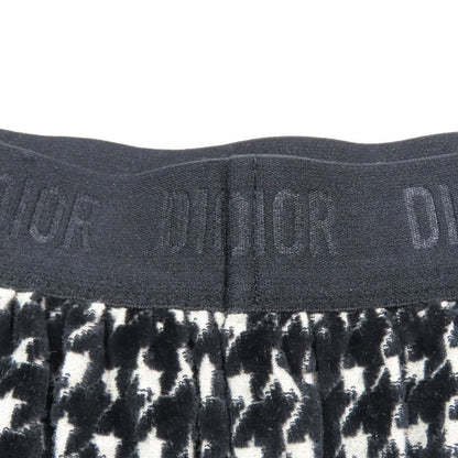 Dior Kids Children's Knit Skirt Houndstooth Pattern Waist Togo Logo Black 6