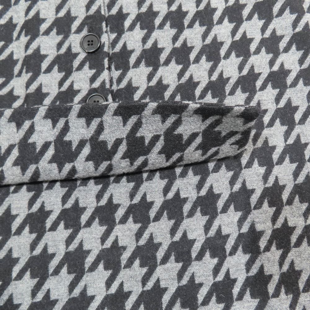 Dior Kids Children's Sleeveless Dress Fringe Logo Patch Houndstooth Pattern
