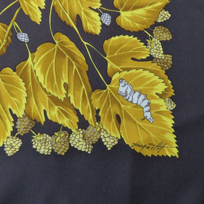 Hermes L'arbre de Soie Silk Tree Mulberry and Silkworm 100% Carre 90 Scarf