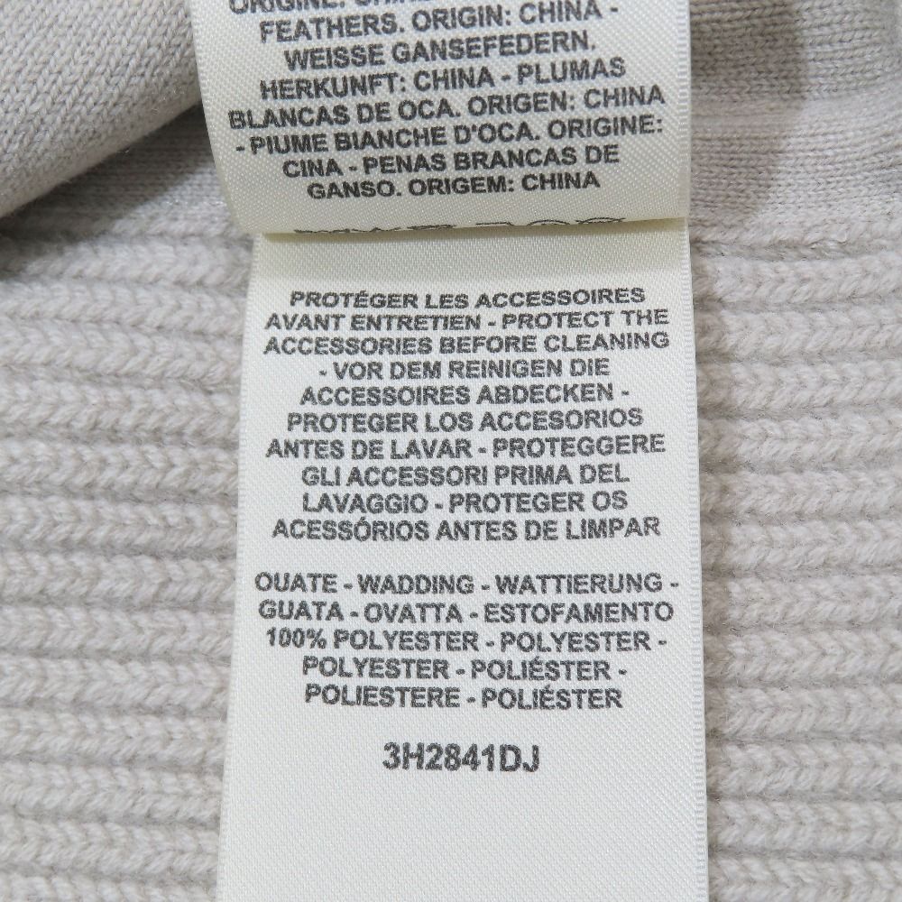 Hermes Twill Lane Knit Quilted Contrast Long Down Jacket Vest Zip Up 34
