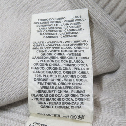 Hermes Twill Lane Knit Quilted Contrast Long Down Jacket Vest Zip Up 34