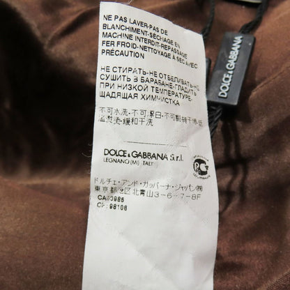 Dolce & Gabbana Rose Jacquard Jacket Black Leather Full Lining All Pattern 42