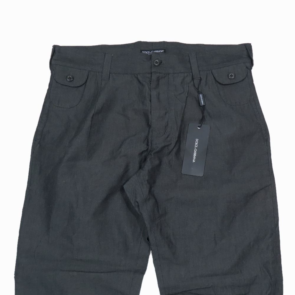Dolce & Gabbana Cropped Tapered Pants Trousers Roll Up Side