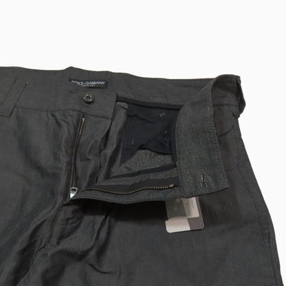Dolce & Gabbana Cropped Tapered Pants Trousers Roll Up Side