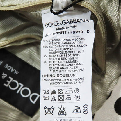 Dolce & Gabbana Dot Jacket Zip Up 52 Off White Brown
