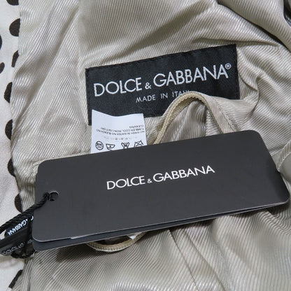 Dolce & Gabbana Dot Jacket Zip Up 52 Off White Brown