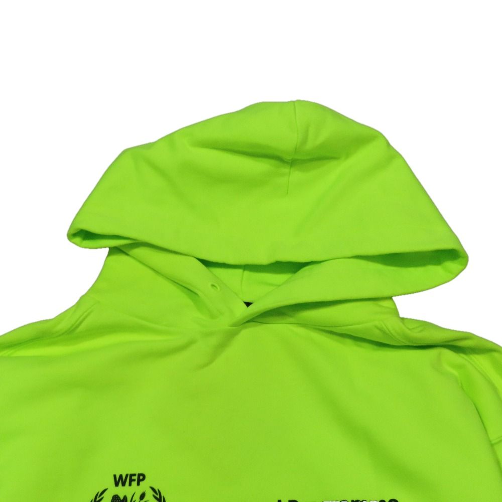 Balenciaga World Food Program Hoodie Sweatshirt Pullover Top S Neon Green