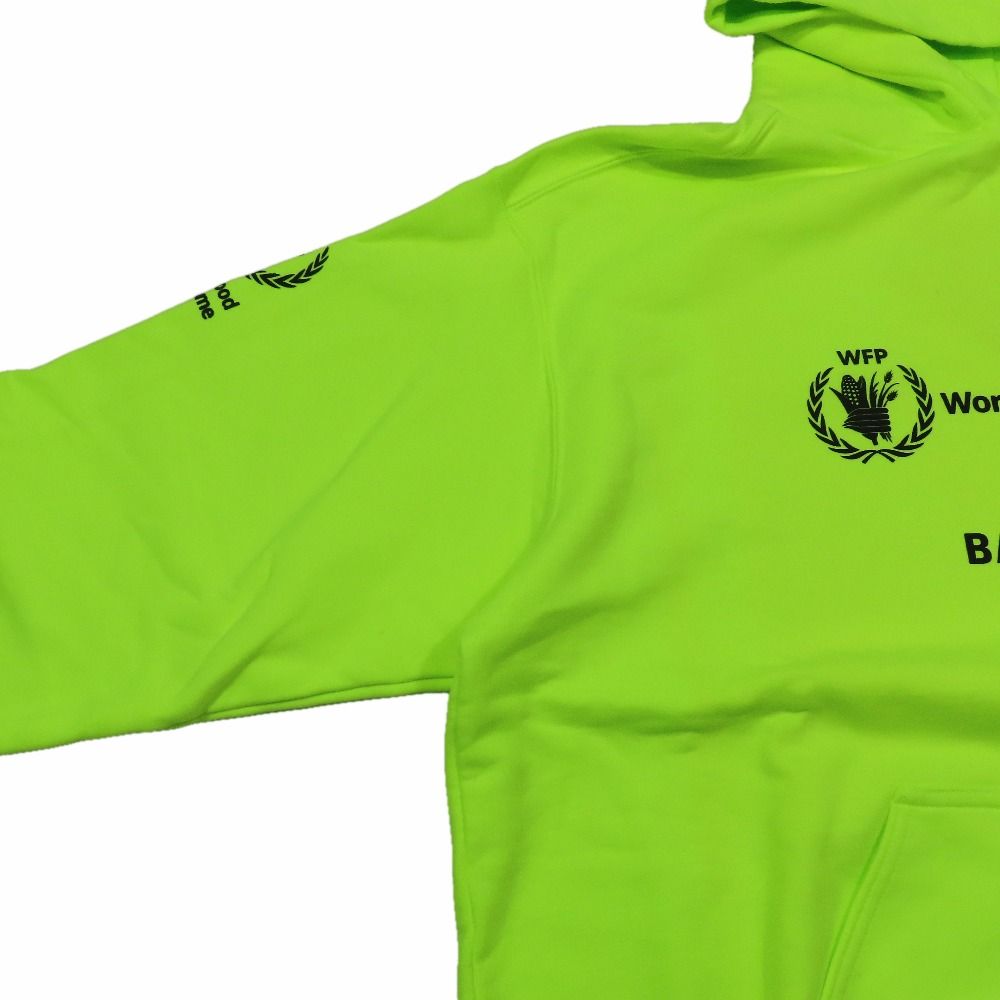 Balenciaga World Food Program Hoodie Sweatshirt Pullover Top S Neon Green