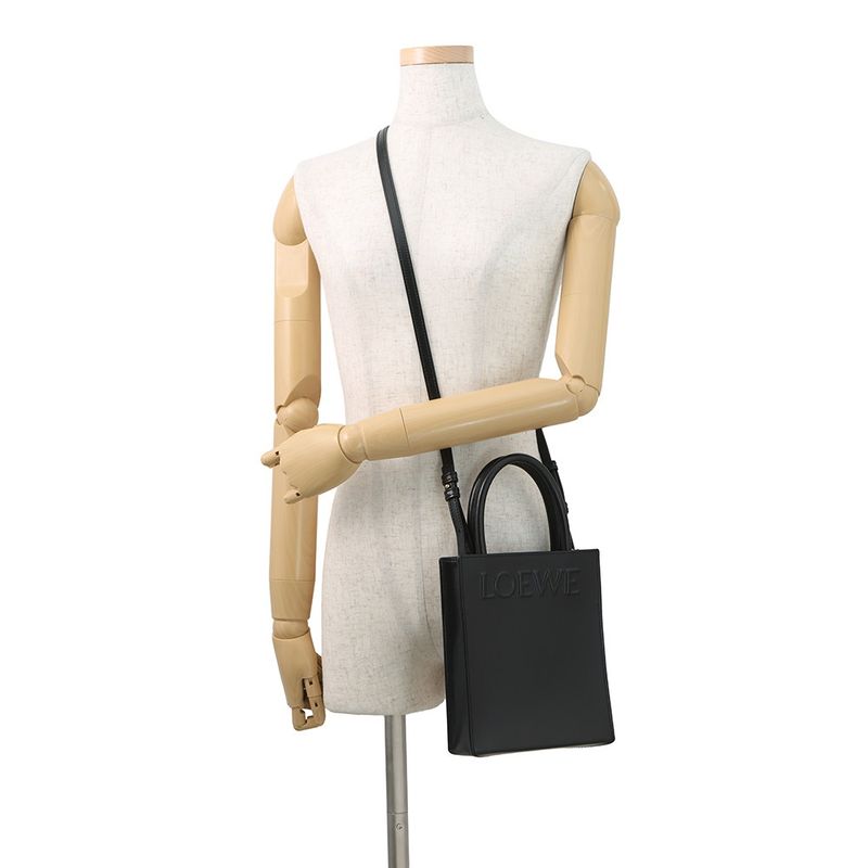 Loewe Handbag Standard A5 Tote Calf Leather 2-Way Black