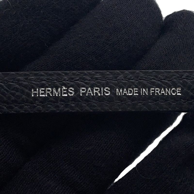 Hermes Shoulder Strap Bandouliere Maillon Mini Black Gold Silver Epsom
