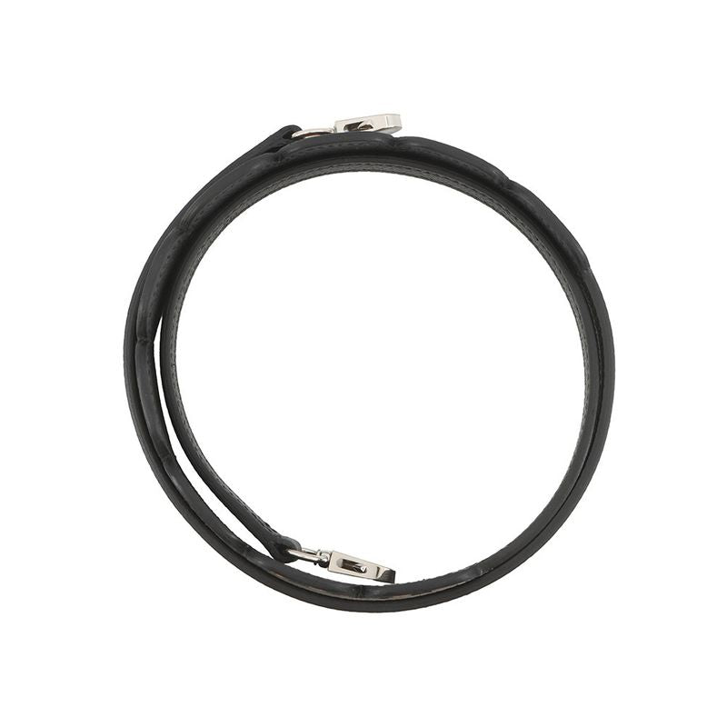 Hermes Shoulder Strap Bandouliere Maillon Mini Black Gold Silver Epsom