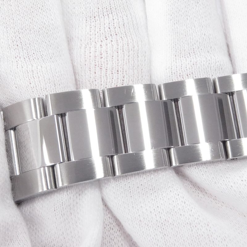 Rolex Oyster Perpetual Date Number SS 18k White Gold Combination Watch Black