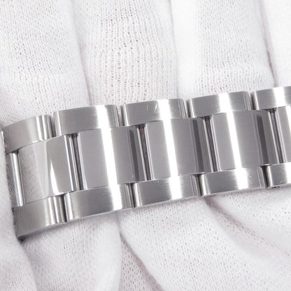 Rolex Oyster Perpetual Date Number SS 18k White Gold Combination Watch Black