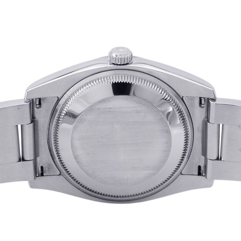 Rolex Oyster Perpetual Date Number SS 18k White Gold Combination Watch Black